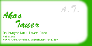 akos tauer business card